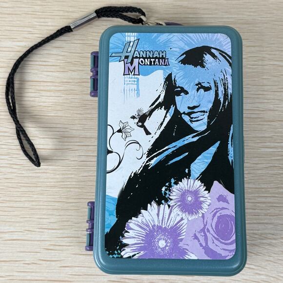 Y2k Hannah Montana Plastic Jewelry Trinket Makeup Case Box w/ Wristlet 2010s - Picture 1 of 8